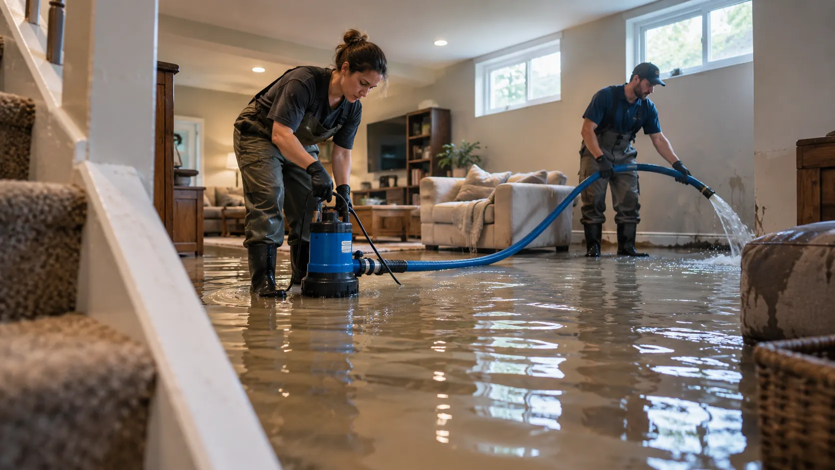 Flooded Basement Cleanup in Bridgeport, CT